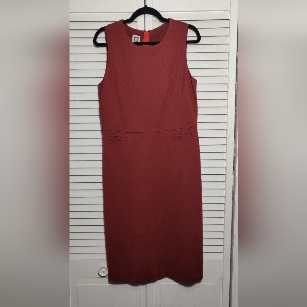 Anne Klein Burgundy Sheath Dress